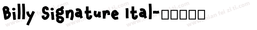 Billy Signature Ital字体转换
